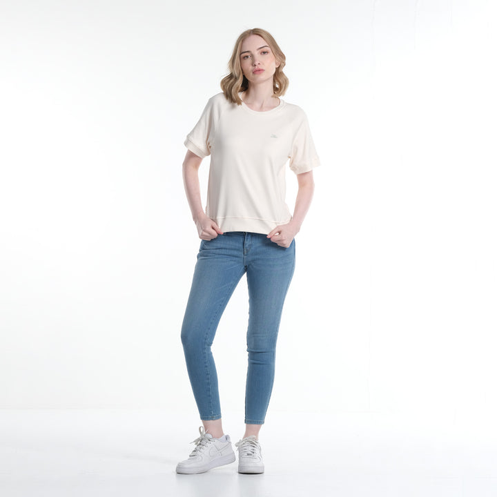 LEE LADIES EMBROIDERED LOGO MODIFIED TEE