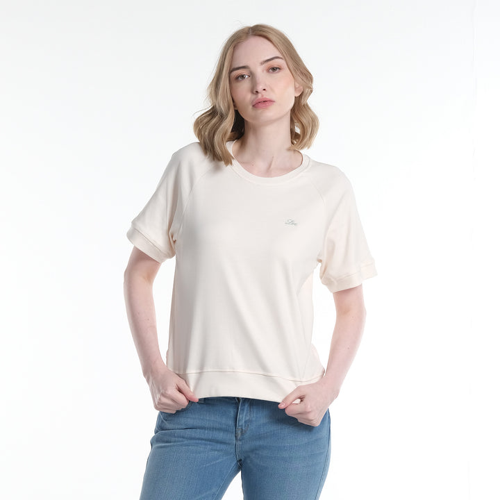 LEE LADIES EMBROIDERED LOGO MODIFIED TEE