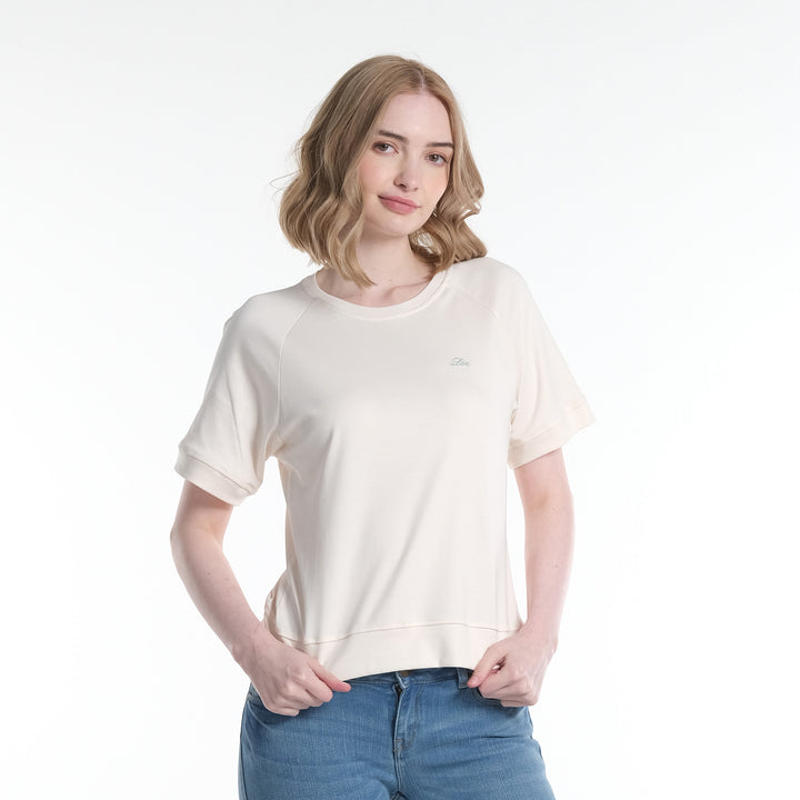 LEE LADIES EMBROIDERED LOGO MODIFIED TEE