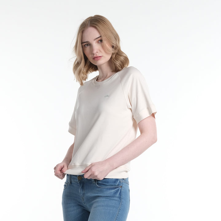 LEE LADIES EMBROIDERED LOGO MODIFIED TEE