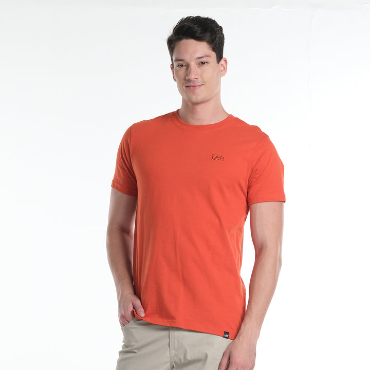 LEE MENS ROUND NECK WITH SMALL BASIC LOGO TEE