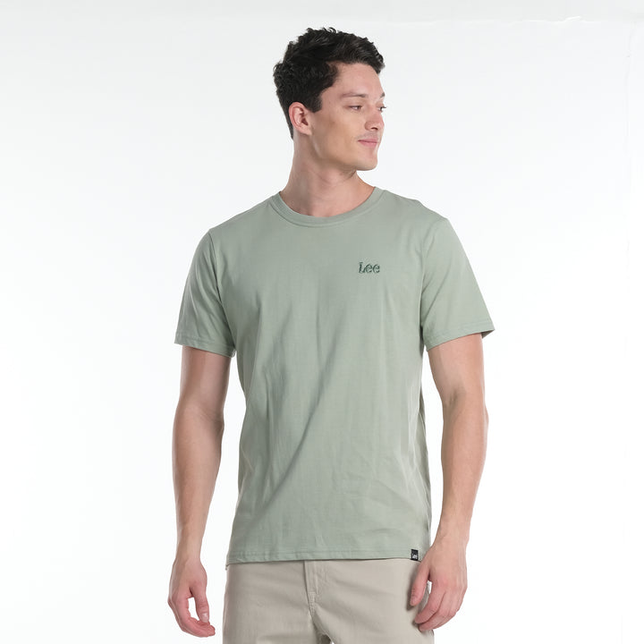 LEE MENS ROUND NECK WITH SMALL BASIC LOGO TEE