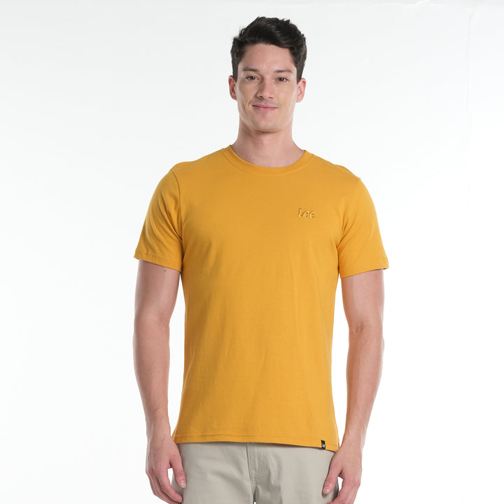 LEE MENS ROUND NECK WITH SMALL BASIC LOGO TEE