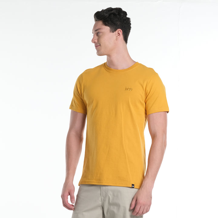 LEE MENS ROUND NECK WITH SMALL BASIC LOGO TEE
