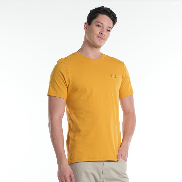 LEE MENS ROUND NECK WITH SMALL BASIC LOGO TEE