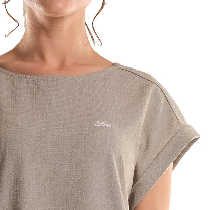 LEE LADIES LOOSE COMFY DRESS WITH EMBROIDERED SMALL LOGO