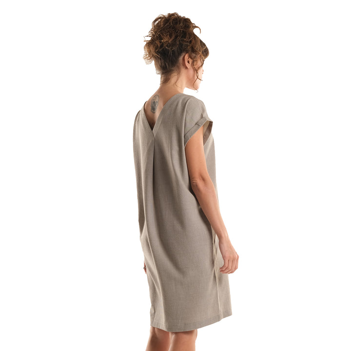 LEE LADIES LOOSE COMFY DRESS WITH EMBROIDERED SMALL LOGO