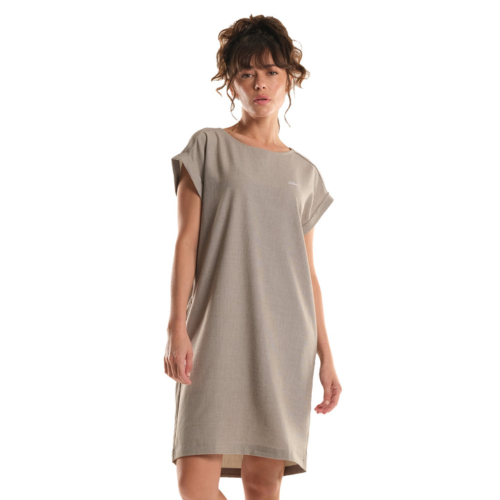 LEE LADIES LOOSE COMFY DRESS WITH EMBROIDERED SMALL LOGO