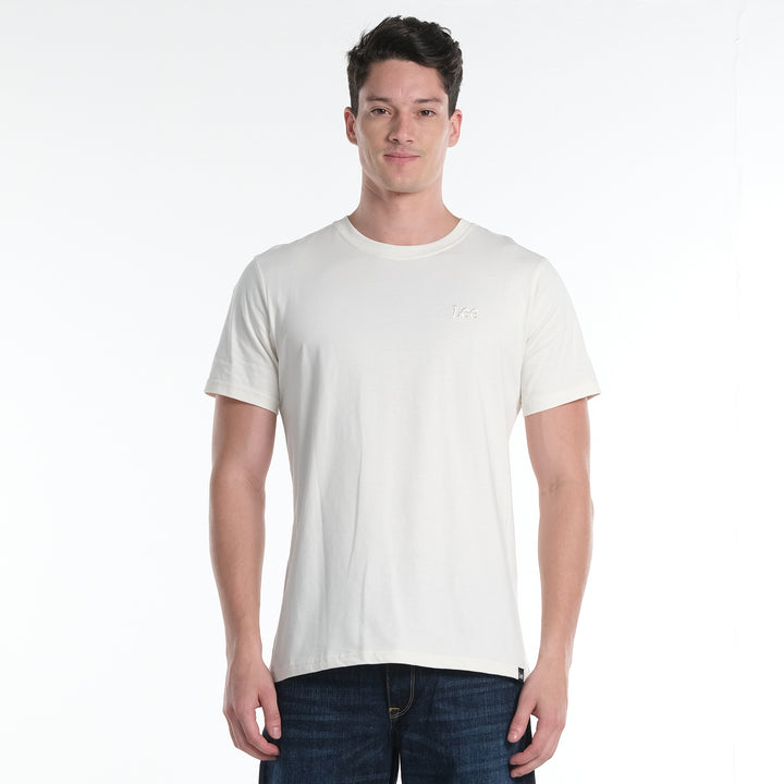 LEE MENS ROUND NECK WITH SMALL BASIC LOGO TEE