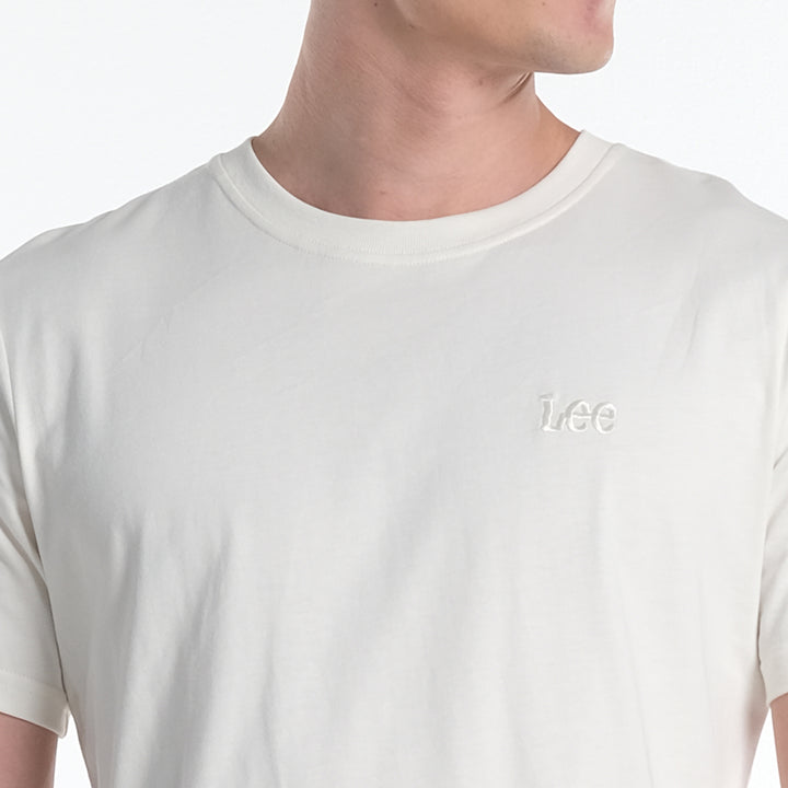 LEE MENS ROUND NECK WITH SMALL BASIC LOGO TEE