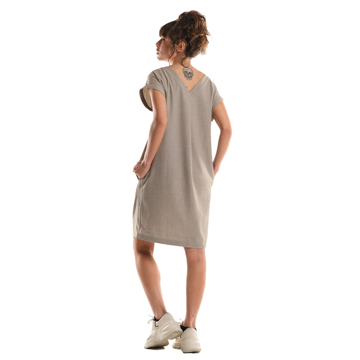 LEE LADIES LOOSE COMFY DRESS WITH EMBROIDERED SMALL LOGO