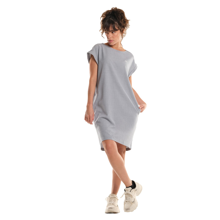 LEE LADIES LOOSE COMFY DRESS WITH EMBROIDERED SMALL LOGO