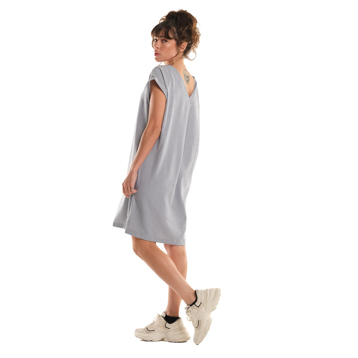 LEE LADIES LOOSE COMFY DRESS WITH EMBROIDERED SMALL LOGO