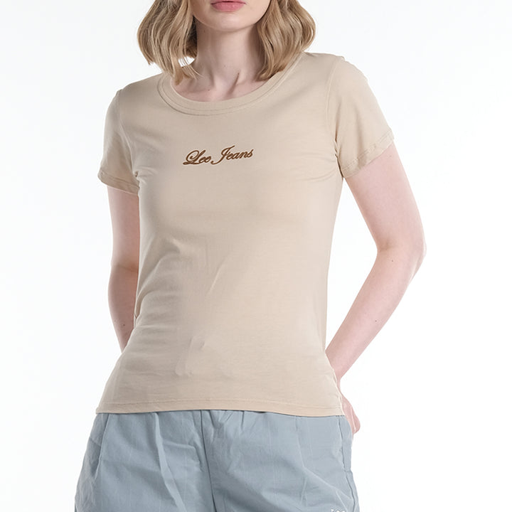 LEE LADIES RELAXED FIT LEE LOGO SCRIPT ROUNDNECK TEE