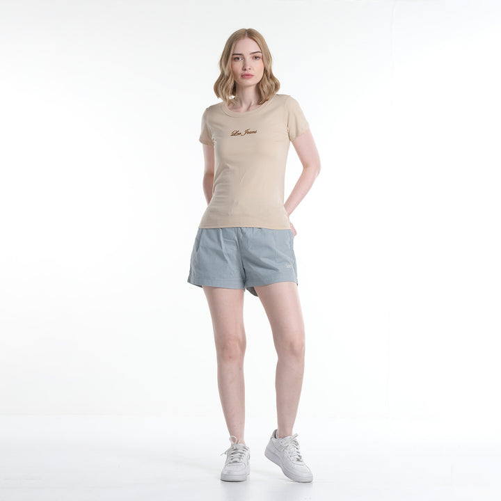 LEE LADIES RELAXED FIT LEE LOGO SCRIPT ROUNDNECK TEE