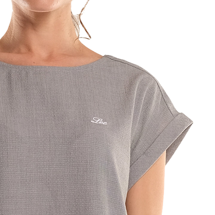 LEE LADIES LOOSE COMFY DRESS WITH EMBROIDERED SMALL LOGO