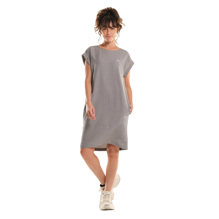 LEE LADIES LOOSE COMFY DRESS WITH EMBROIDERED SMALL LOGO