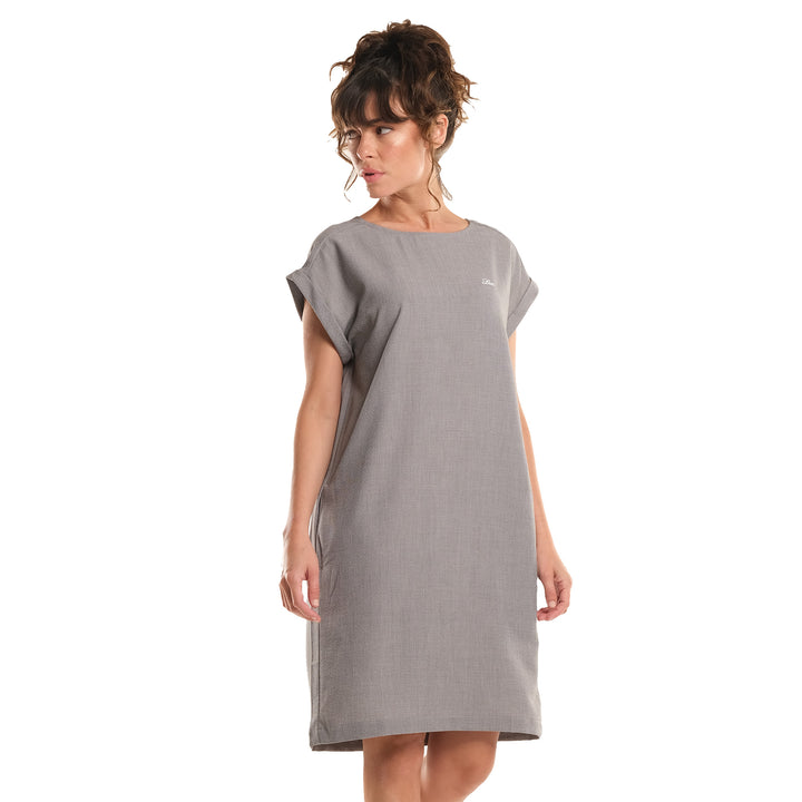 LEE LADIES LOOSE COMFY DRESS WITH EMBROIDERED SMALL LOGO