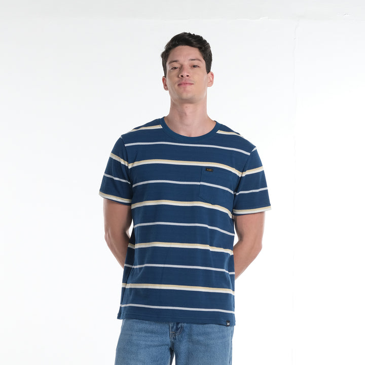 LEE MENS ROUNDNECK STRIPES EURO FIT TEE