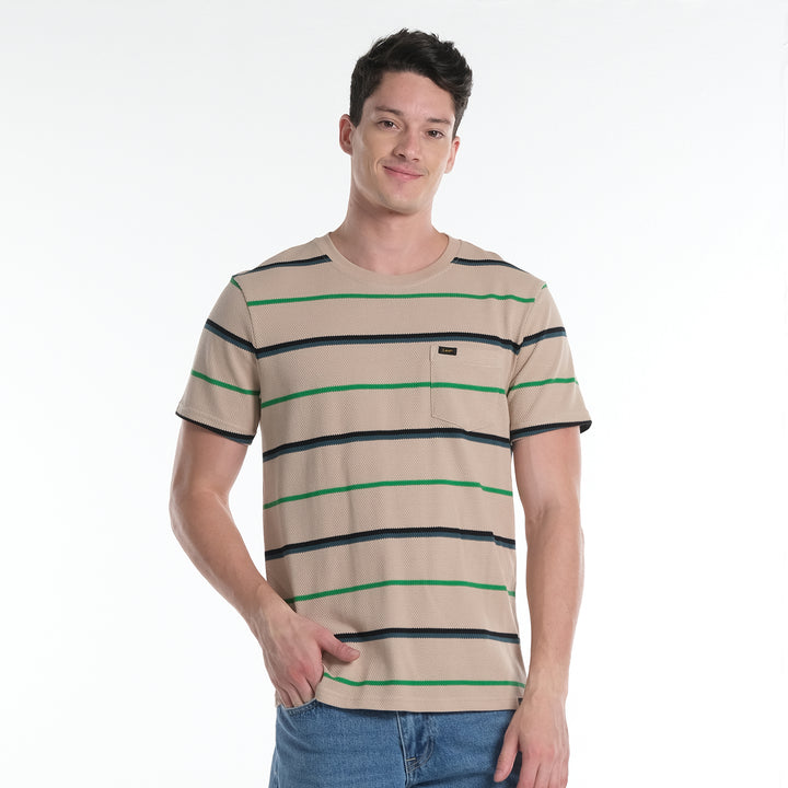 LEE MENS ROUNDNECK STRIPES EURO FIT TEE