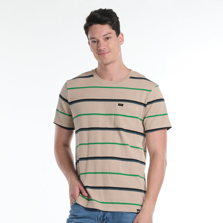 LEE MENS ROUNDNECK STRIPES EURO FIT TEE