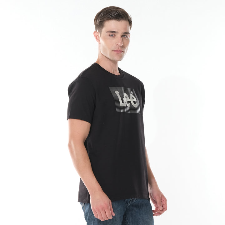LEE MEN'S ROUNDNECK TEE WITH FLOCK PRINTED LOGO