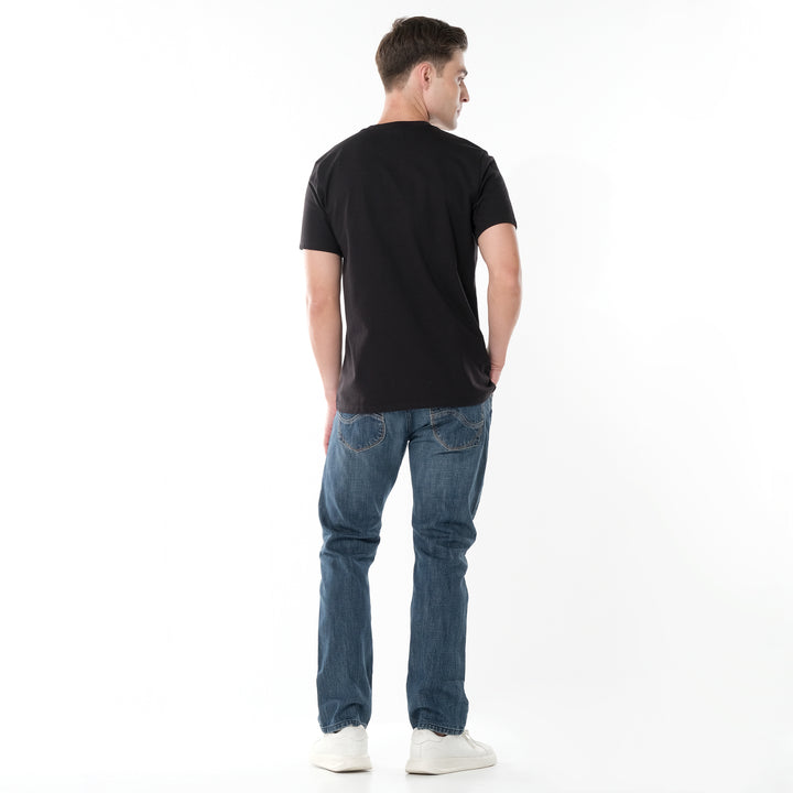 LEE MEN'S ROUNDNECK TEE WITH FLOCK PRINTED LOGO