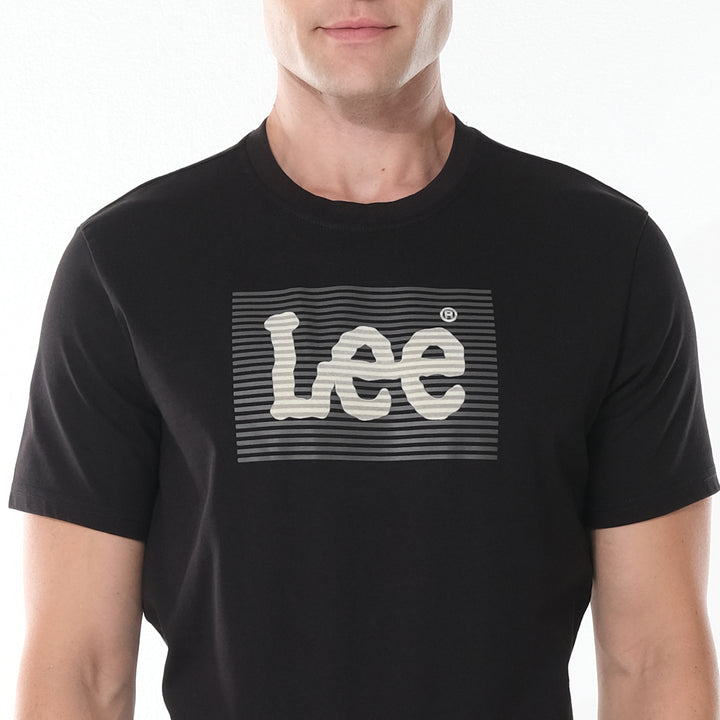 LEE MEN'S ROUNDNECK TEE WITH FLOCK PRINTED LOGO