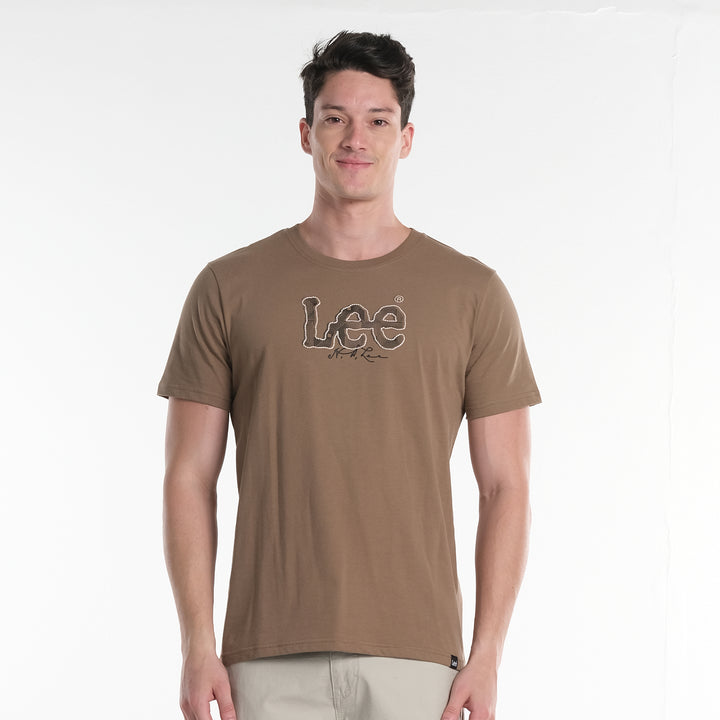 LEE MENS ROUND NECK EMBOSSED EMBROIDERY LOGO TEE
