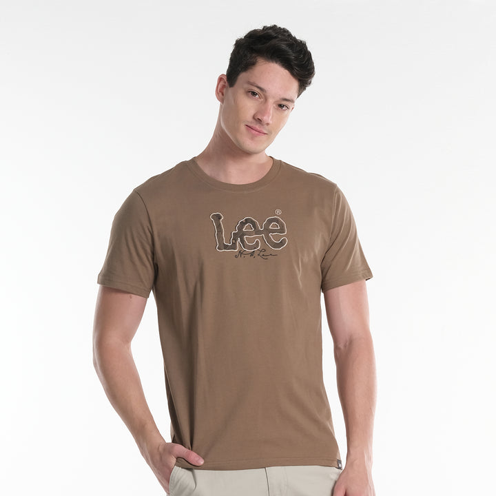 LEE MENS ROUND NECK EMBOSSED EMBROIDERY LOGO TEE
