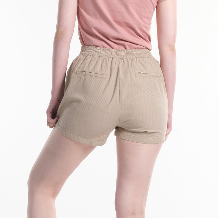 LEE WOMENS EASY SHORTS WITH SMALL EMBROIDERED LOGO