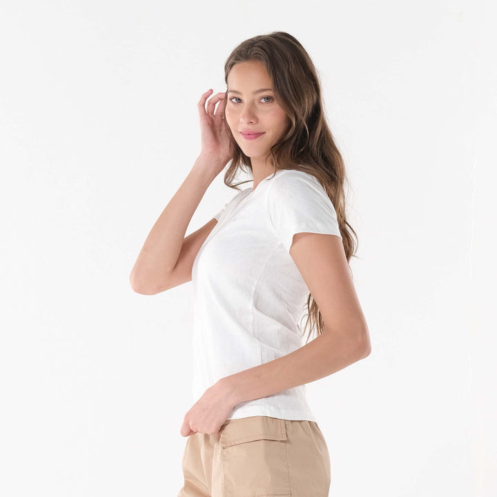 LEE LADIES ROUND NECK WITH SMALL LOGO TEE