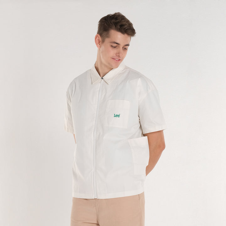 FITS 'EM ALL ZIP UP POLO IN JET STREAM (GENDERLESS)