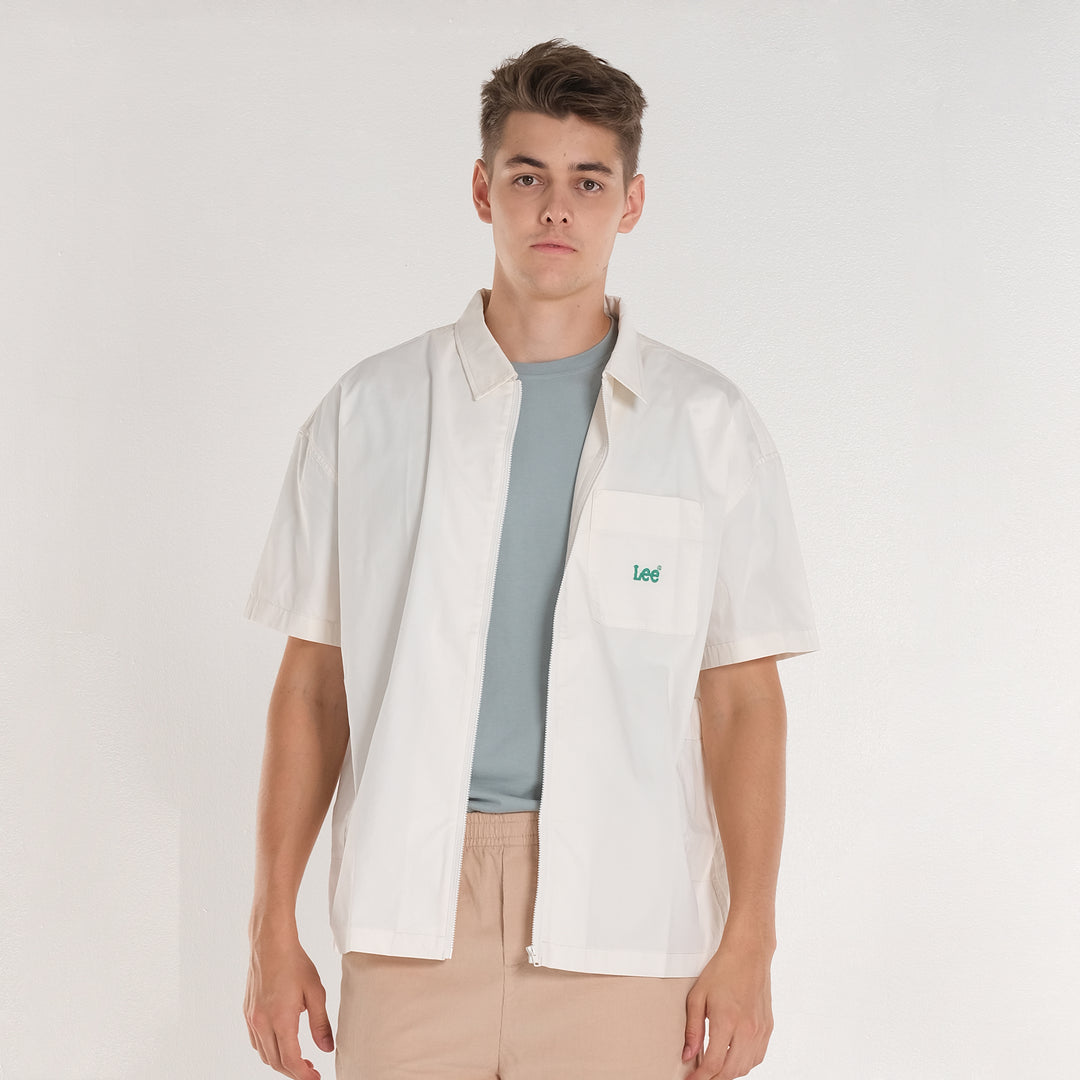 FITS 'EM ALL ZIP UP POLO IN JET STREAM (GENDERLESS)