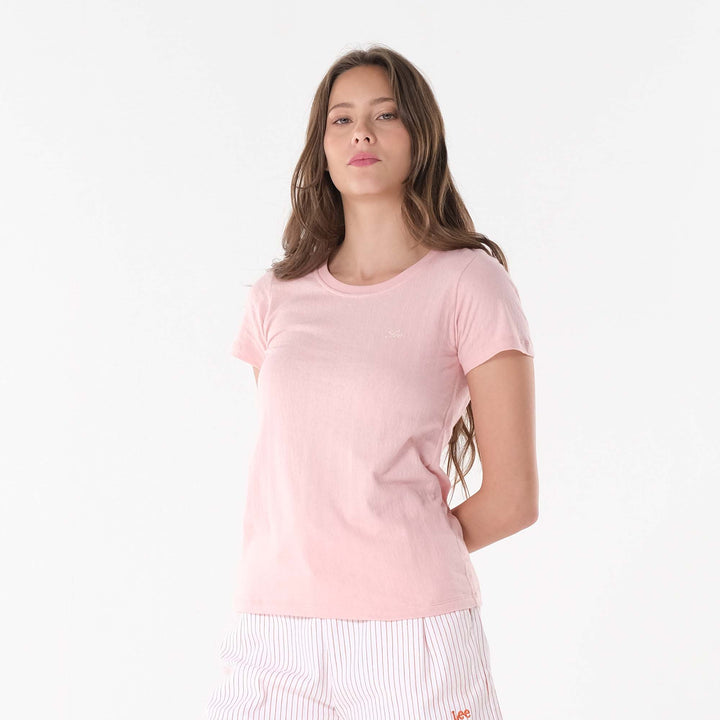LEE LADIES ROUND NECK WITH SMALL LOGO TEE