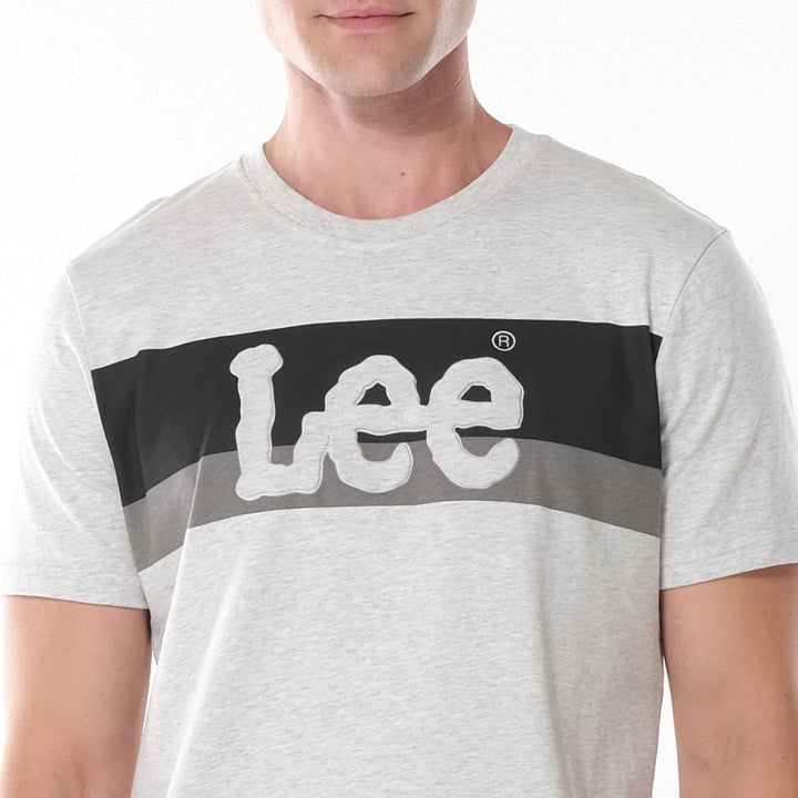 MENS' ROUND NECK EMBOSSED LOGO TEE