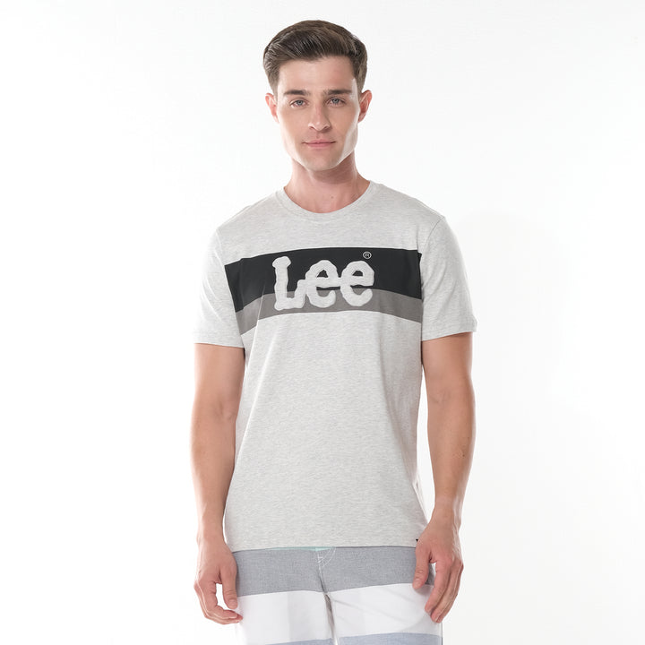 MENS' ROUND NECK EMBOSSED LOGO TEE