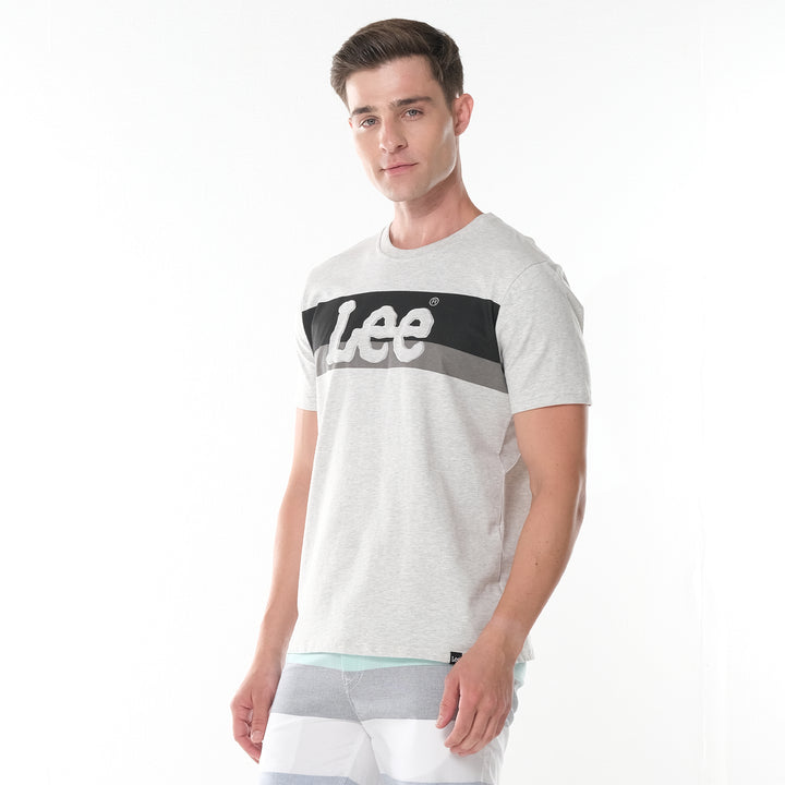 MENS' ROUND NECK EMBOSSED LOGO TEE