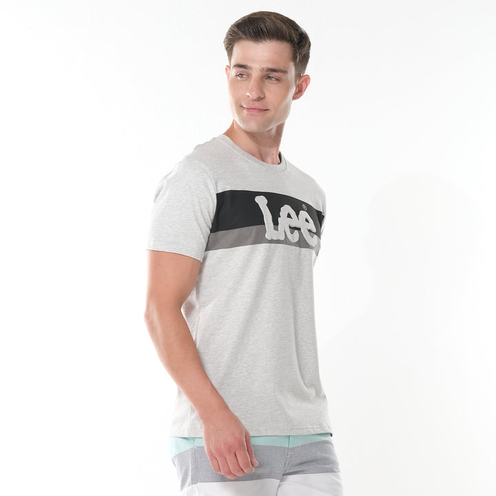 MENS' ROUND NECK EMBOSSED LOGO TEE