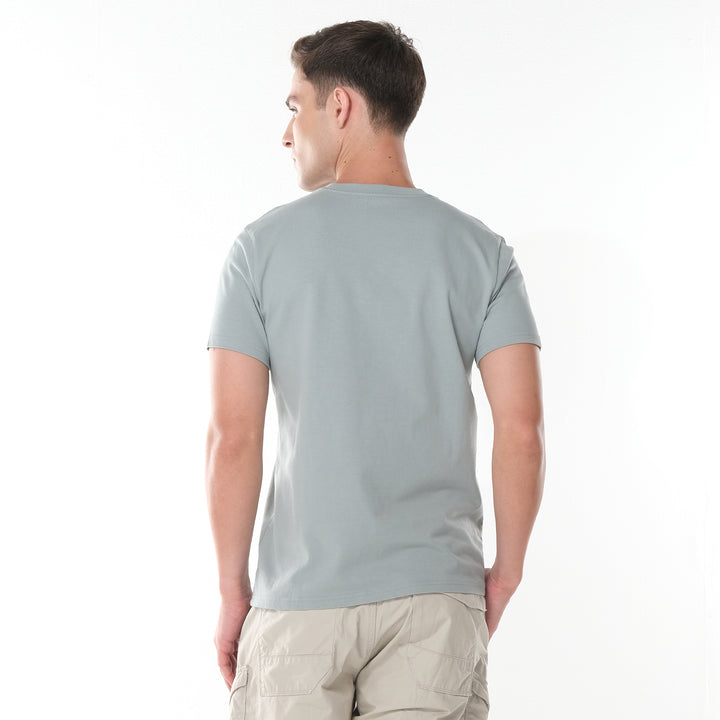 LEE MEN'S ROUNDNECK TEE WITH FLOCK PRINTED LOGO