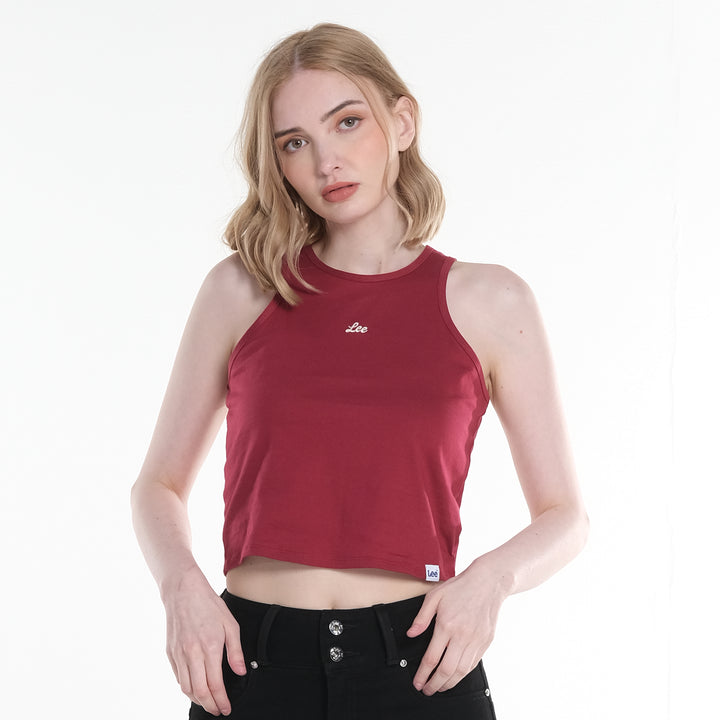 LEE LADIES SEMI CROPPED SLEEVELESS TOP