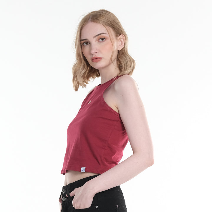 LEE LADIES SEMI CROPPED SLEEVELESS TOP