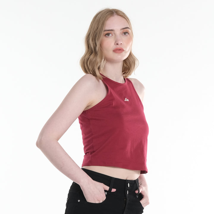 LEE LADIES SEMI CROPPED SLEEVELESS TOP