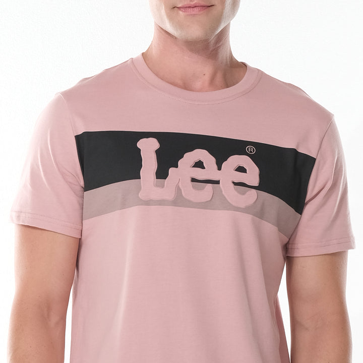 MENS' ROUND NECK EMBOSSED LOGO TEE