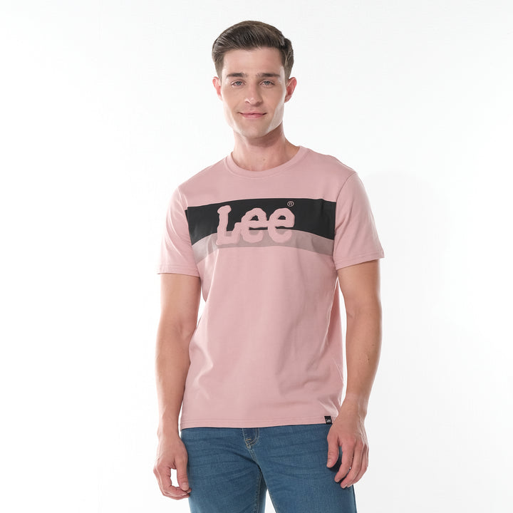 MENS' ROUND NECK EMBOSSED LOGO TEE