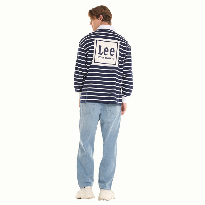 MENS POLO SWEATSHIRT IN NAVY