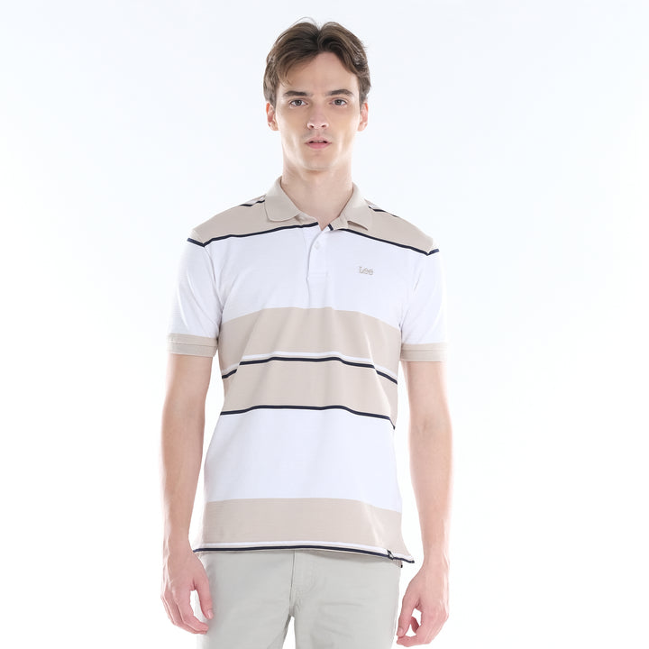 MENS STRIPED SPORTSHIRTS WITH EMBROIDERED SMALL LOGO