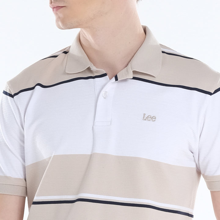 MENS STRIPED SPORTSHIRTS WITH EMBROIDERED SMALL LOGO