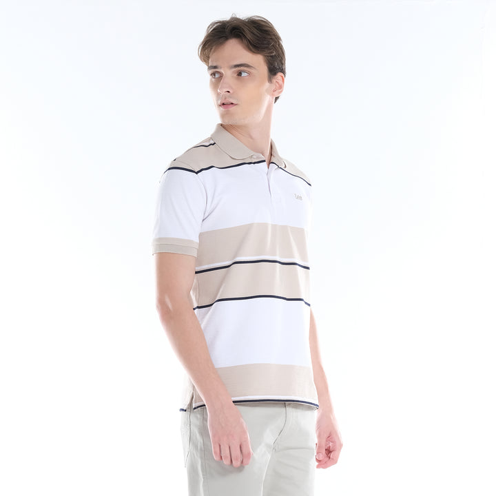 MENS STRIPED SPORTSHIRTS WITH EMBROIDERED SMALL LOGO