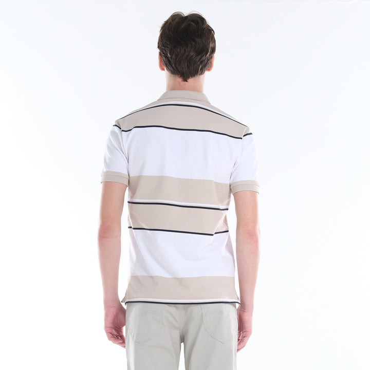 MENS STRIPED SPORTSHIRTS WITH EMBROIDERED SMALL LOGO